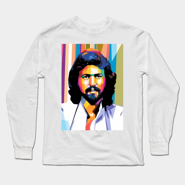 Barry Gibb Long Sleeve T-Shirt by Wijaya6661